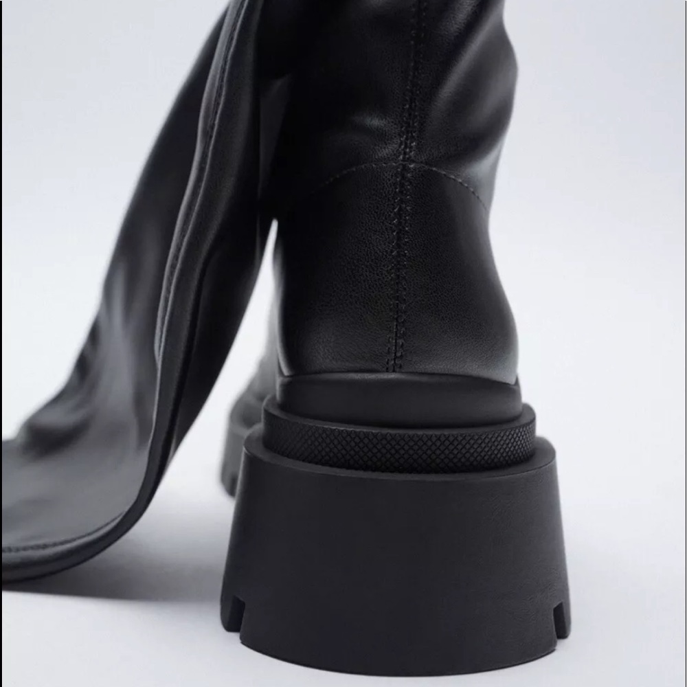 ZARA over the knee track boots - Picture 7 of 10